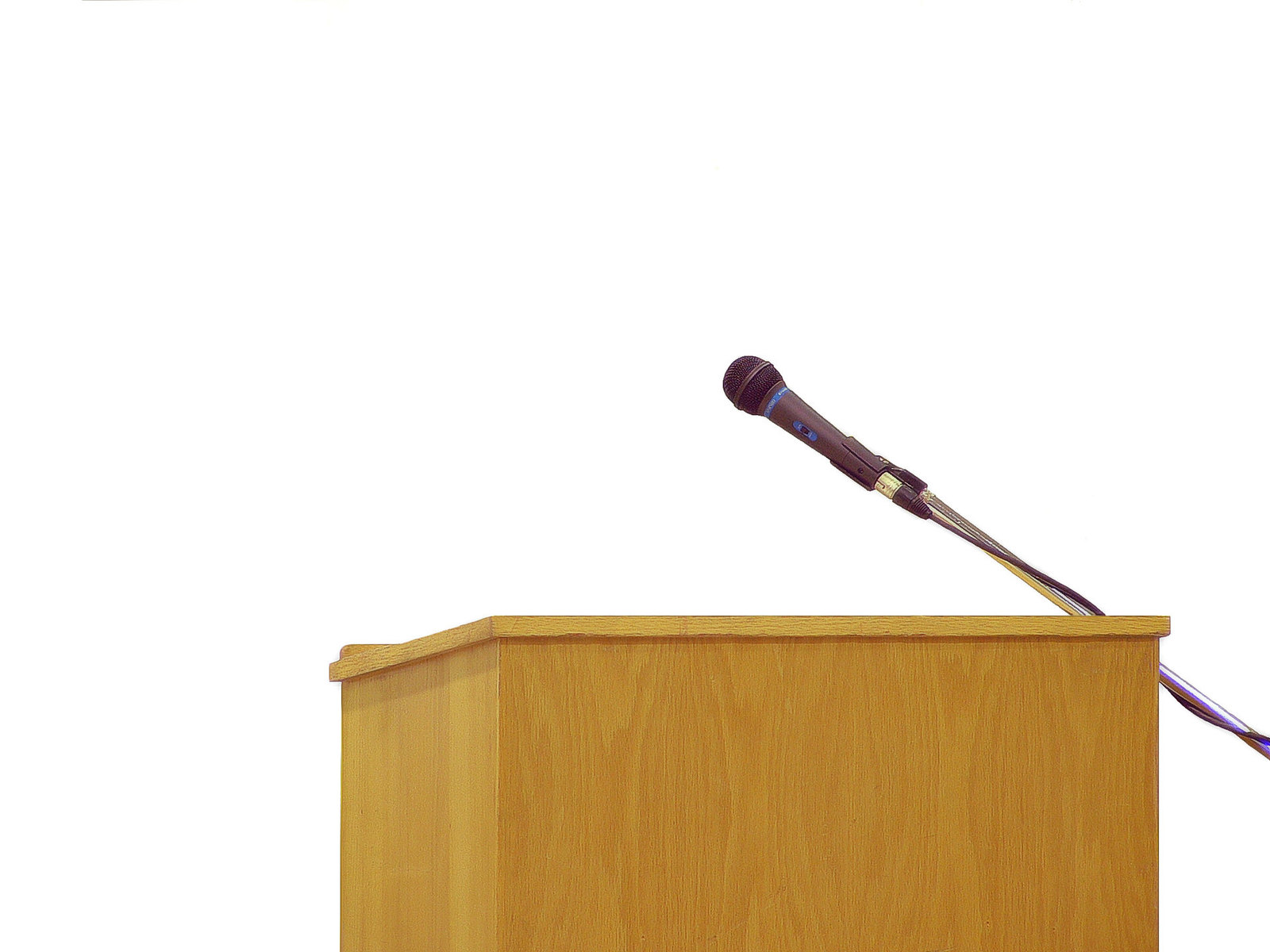 photo of a podium with a microphone